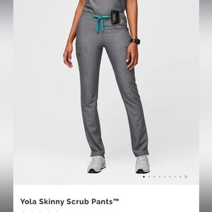 Figs tall/long inseam yola skinny scrub pants - graphite